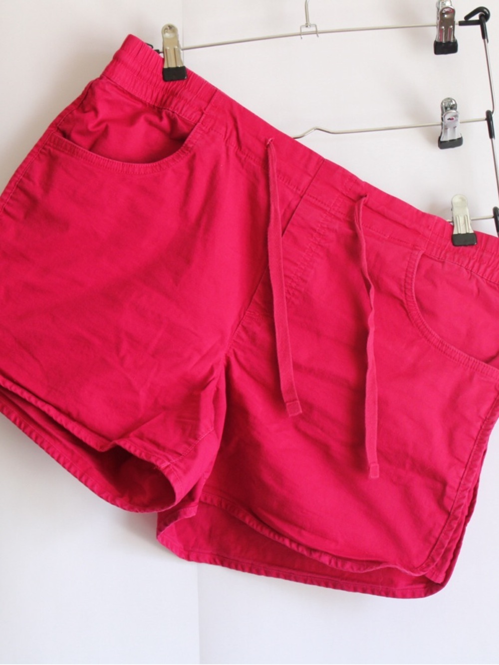 Eddie Bauer Pink Magenta Drawstring Cotton Shorts Size 14
